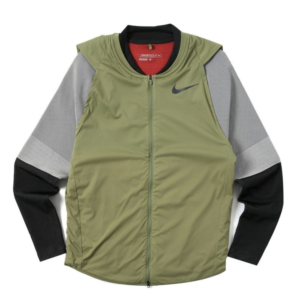 Nike Golf Aeroloft HyperAdapt Full Zip Jacket Mens M Green Colorblock